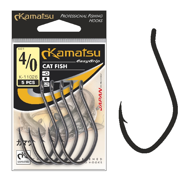 Kamatsu - Háček Cat Fish s očkem 3ks vel.6/0